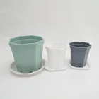 Пластиковый мини-горшок, 4 шт., квадратный цветочный горшок с подносом, горшок для детской комнаты, горшок для сада, дома, сада, фотоинструменты c1