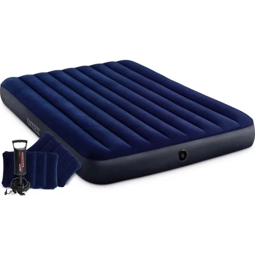 

Intex Double Inflatable Bed + 2 Pillow + Pump/Camping Set