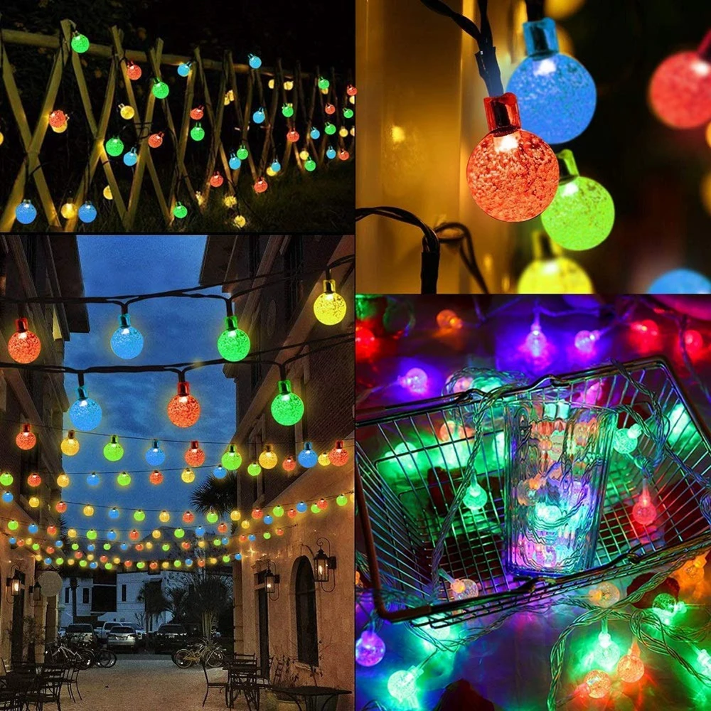 

Solar String Light 5M 10M LED Solar Powered String Fairy Bubble Shaped Lights for Outdoor Party Wedding Garden Xmas Decoration