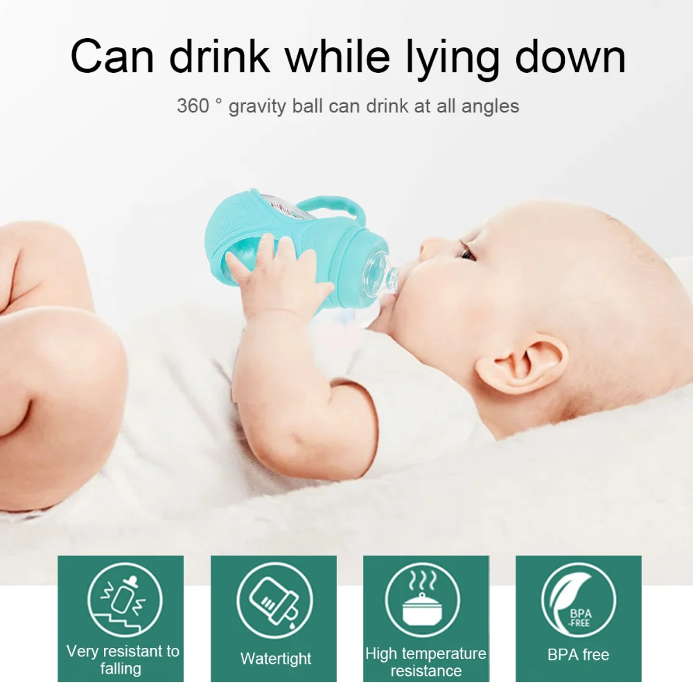 

1pc Bottles Glass PP Portable Convenient Simple Durable Feeding Bottle for Infant Baby Use Indoor