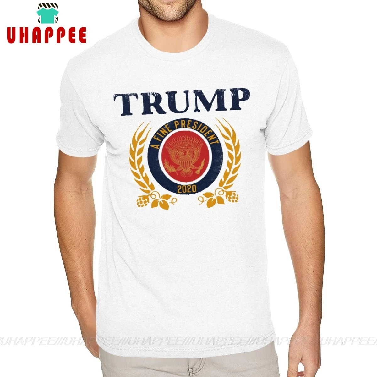 Дешевые Изящные футболки с изображением Трампа 2020 винтажные для мужчин 6XL