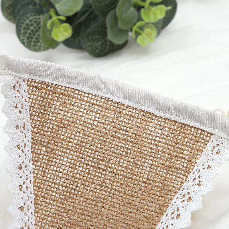 Свадебные джутовые мешковины баннерные кружева фон винтажные гирлянды из