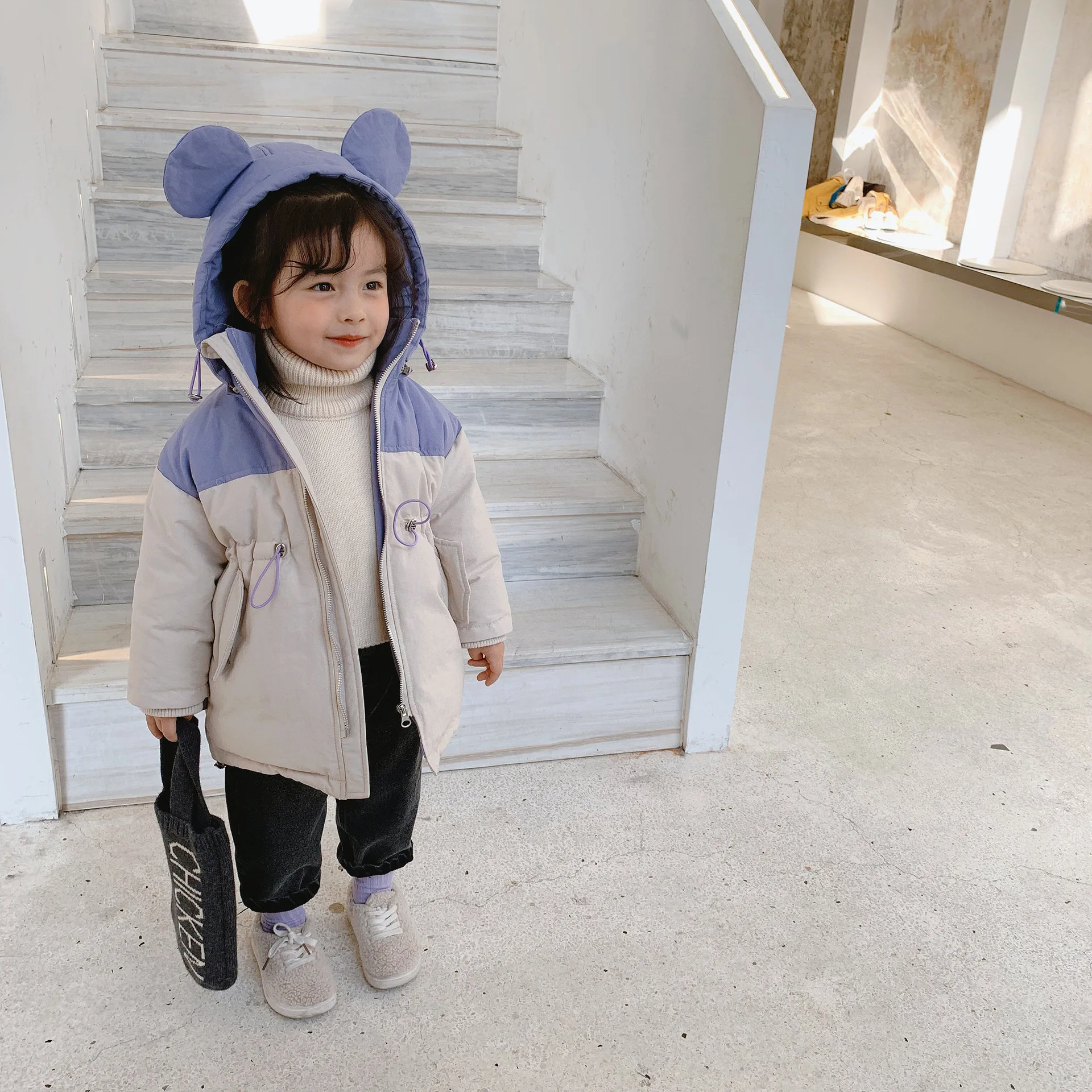 Зимнее Новое поступление хлопковая утепленная и теплая длинная куртка в