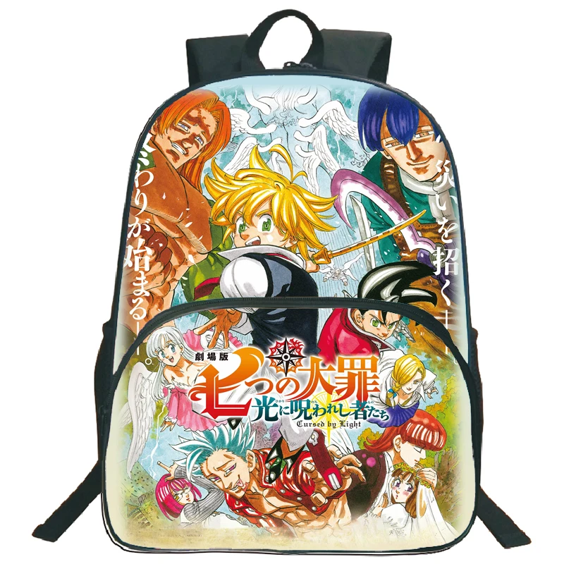 

Children The Seven Deadly Sins Backpack for Students Anime School Bags Girls Boys Kids Cartoon Knapsack Unisex Travel Bagpacks