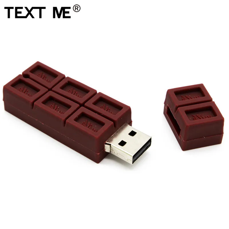 Usb флеш накопитель TEXT ME в шоколадной оправе usb 2 0 4 ГБ 8 16 32 64 ГБ|USB флэш-накопители| |
