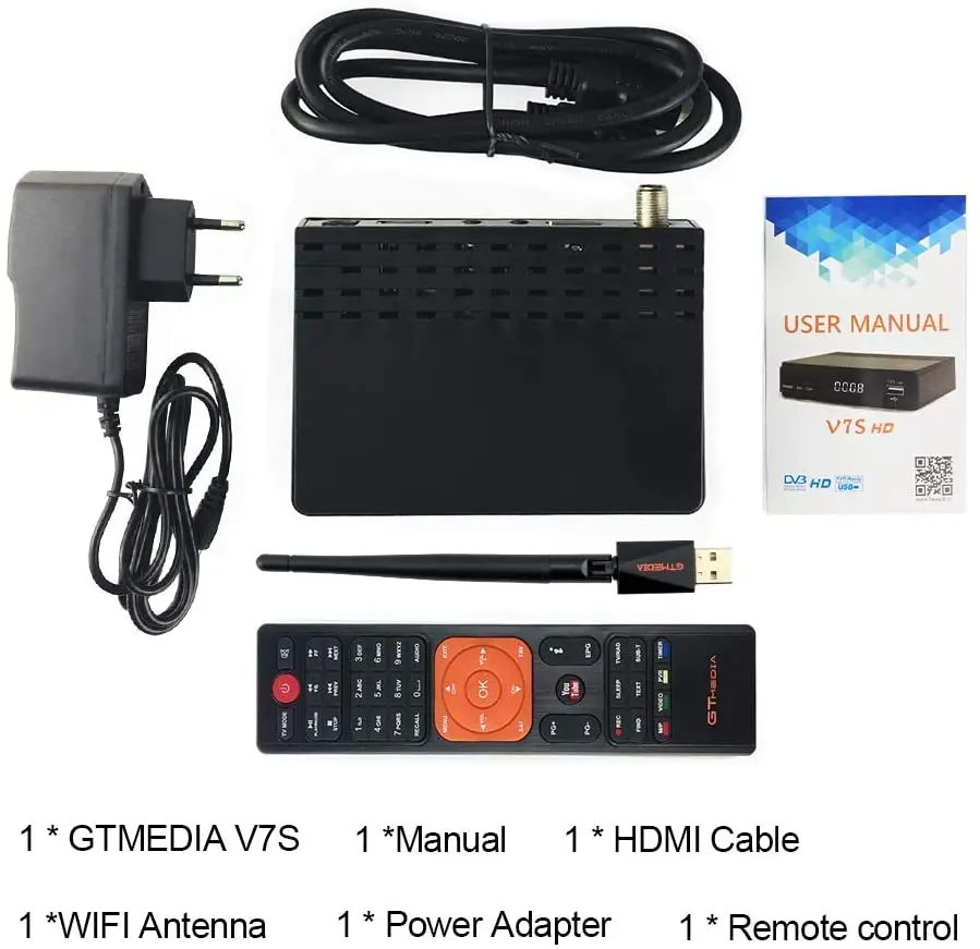 GT Media V7s HD DVB S2 Freesat V7 спутниковый ресивер декодер обновление с USB WiFi FTA 1080P Full