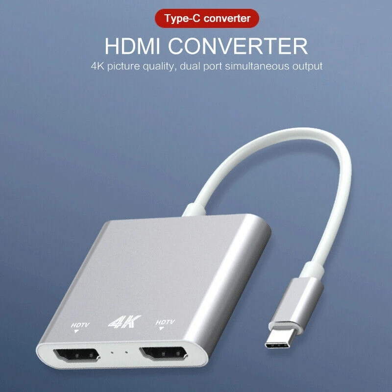 Type-C к HDMI высокое разрешение 4K такой же Sn конвертер 1 введите 2 видео кабель Сплит |