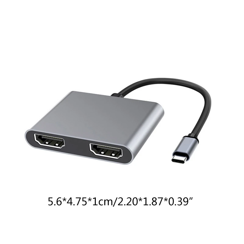 Док-станция H7JA с разъемом типа C USB для двух HDMI-совместимых устройств 4K 30 Гц