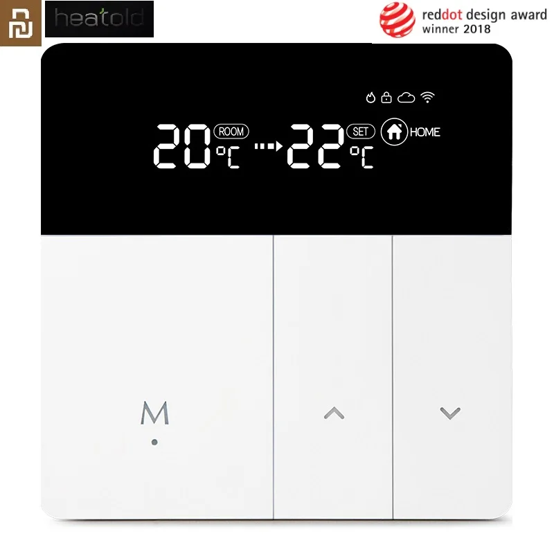 

Smart WiFi Thermostat Temperature Controller for Electric Floor Heating Control MI Home APP Silver