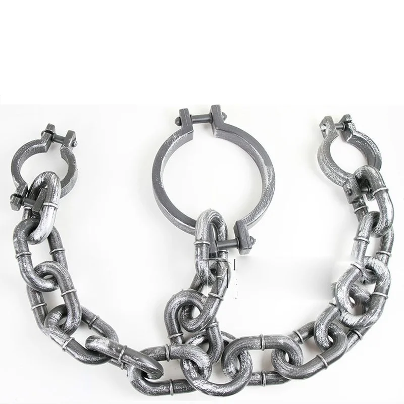 Halloween Performance Props Prisoners Costume Plastic Prisoner Chains Horror Holloween Ornaments Toy Cosplay Party Supplies images - 6