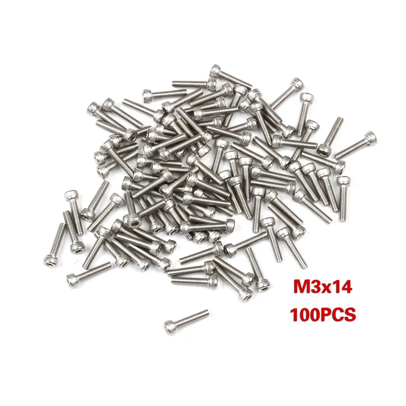 100 шт M3 * 4-30 мм 304 нержавеющая сталь Шестигранная головка с шестигранной головкой