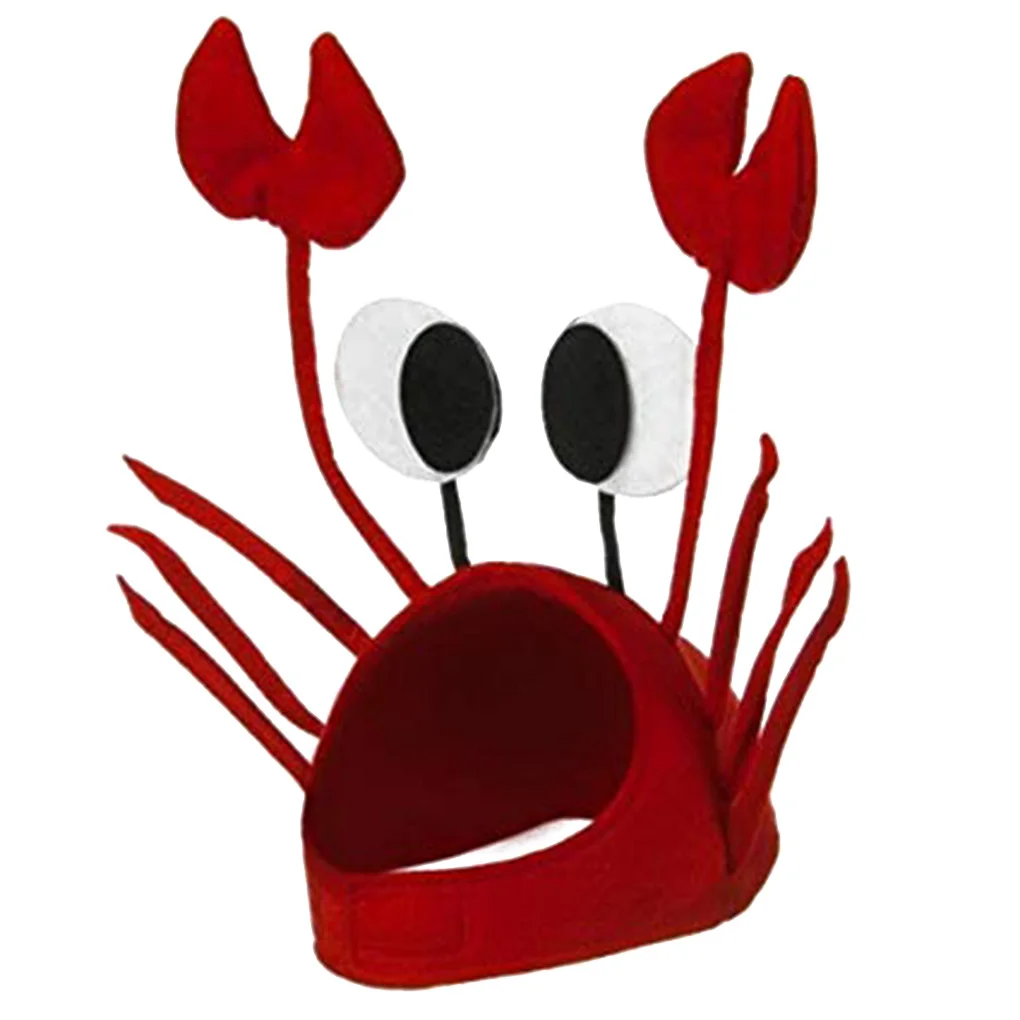 

NEW Girls Crab Hat Kindergarten Boys Children's Day Beanie Funny Cap Holiday Props Christmas Gifts