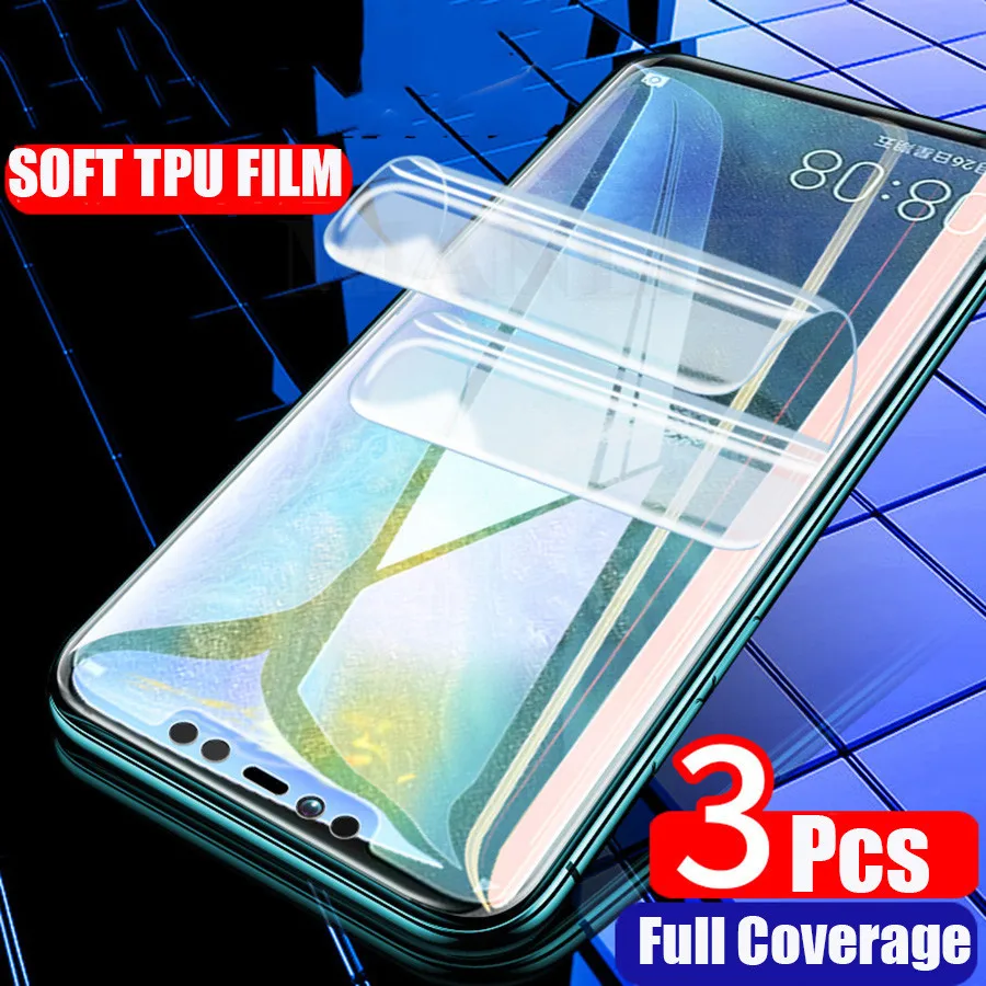 3 шт. 3D мягкая Гидрогелевая наклейка из ТПУ для Huawei Honor V30 Pro полноэкранная Защитная