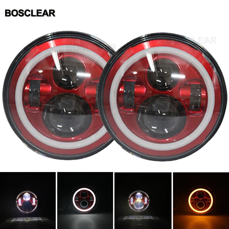 Автомобильный светодиодный 7-дюймовый круглый комплект для переоборудования фар