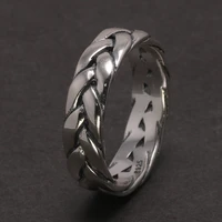 925 sterling silver mens jewelry braided rings twist of fate stackable ring punk rock cool aceessories