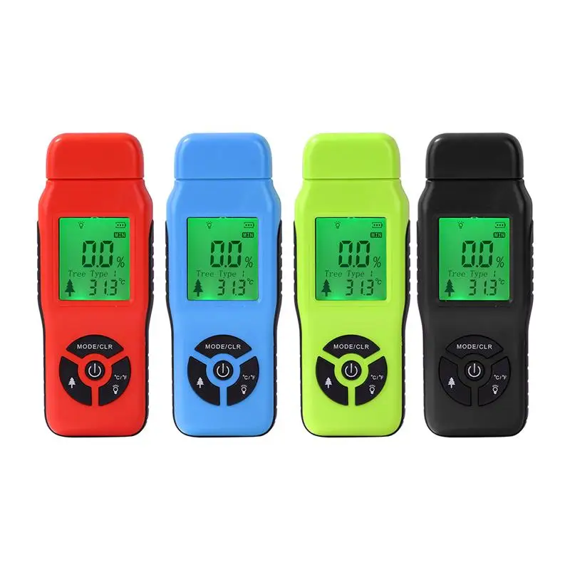 

Two Pins Digital Wood Moisture Meter Wood Humidity Tester Hygrometer Timber Damp Detector Large LCD Display Range 2%~70%