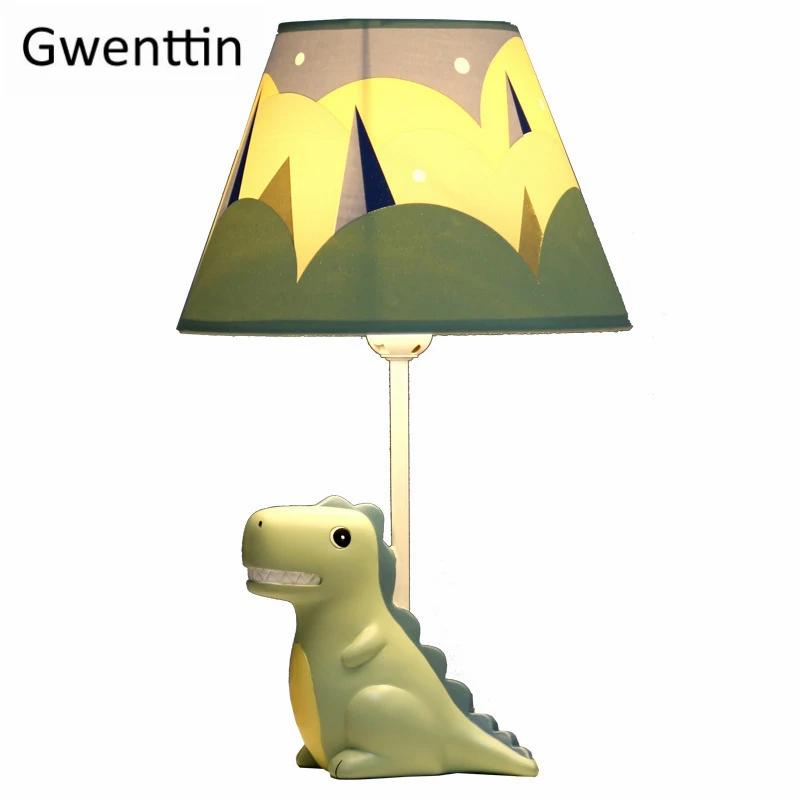 Мультяшные настольные лампы в виде динозавра для спальни кровати прикроватные