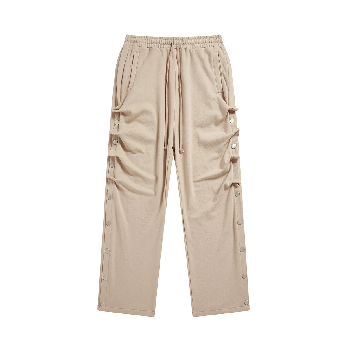 

BETHRIVED pleated design sweat pants mens joggers pants streetwear harajuku sweatpants Buttons drawstring clothes men 2242