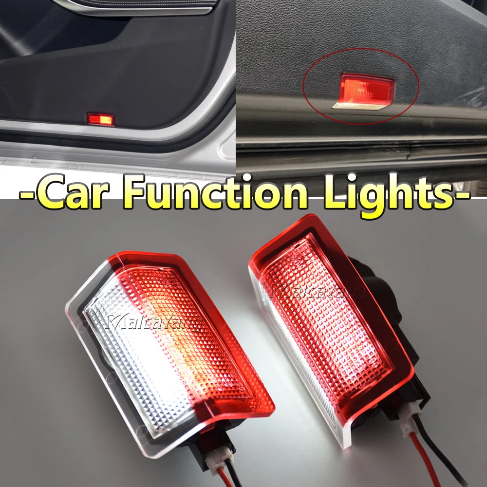 2 шт. Автомобильные светодиодные лампы для дверей Mercedes Benz A B C E ML GL GLS Class GLC GLE W176 W204