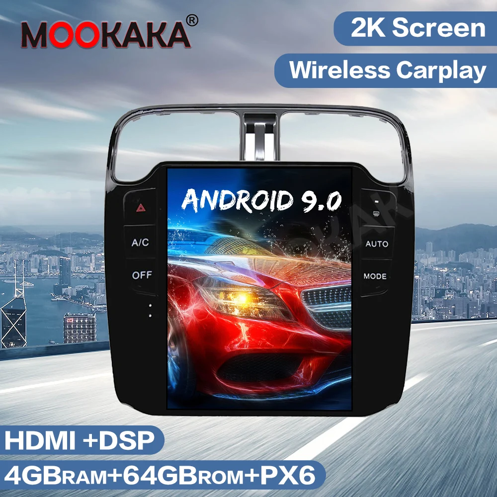 저렴한 테슬라 스타일 안드로이드 멀티미디어 플레이어 자동차 라디오 GPS 네비게이션 폭스 바겐 폴로 2011-2016 헤드 유닛 무선 카플레이 PX6 HD, 테슬라 스타일