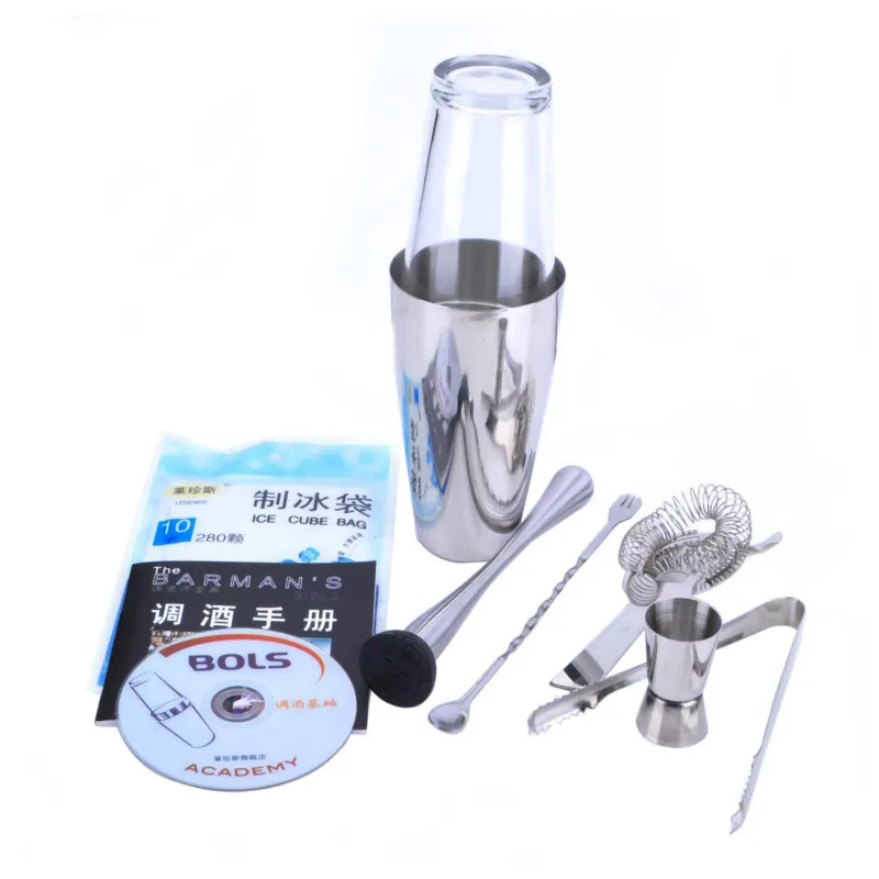

Kitchen Dining Barware Bar Sets 550 Ml Stainless Steel Classic Tin Boston Flair Shaker Practical Bartender Suit