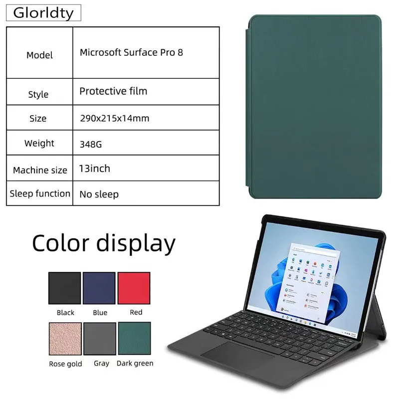 

Tablet Case For Microsoft Surface Pro 8 13 inch Luxury Cover For Surface Pro 4 5 6 7 X Go 1 2 Tablet Protective Stand Case Funda