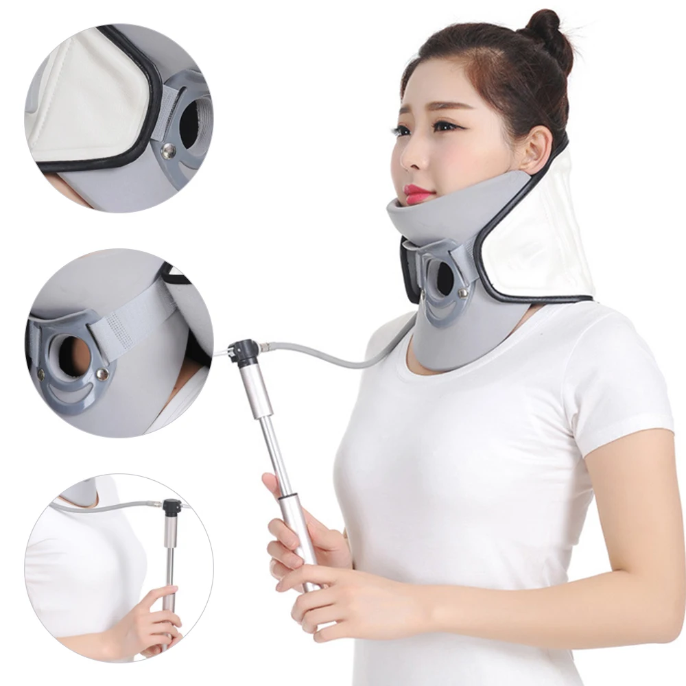 

Inflatable Cervical Neck Traction Adjustable Neck Stretcher Collar Stretching Correction Therapy Neck Care Health Care