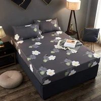 2019 new product 1pcs 100polyester printed sheet mattress cover four corners with elastic band bed sheet