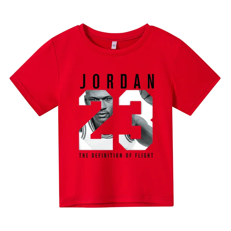 

The latest hot summer boys and girls solid top children's wear 4-14t impostor fun game 23 Joe Jersey super cool serie-6