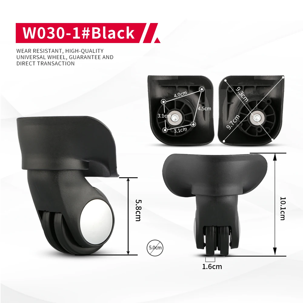 DiLong W030-1 Luggage accessories universal wheel one-piece trolley suitcase wheel luggage mute boutique repair casters