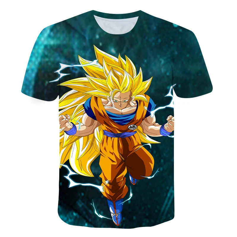 

Summer Lucky boys girls Top Clothes Funny Cartoon kids 3d Goku Printing Special Offer Hot On Sale Necessary T-shirt Order Child