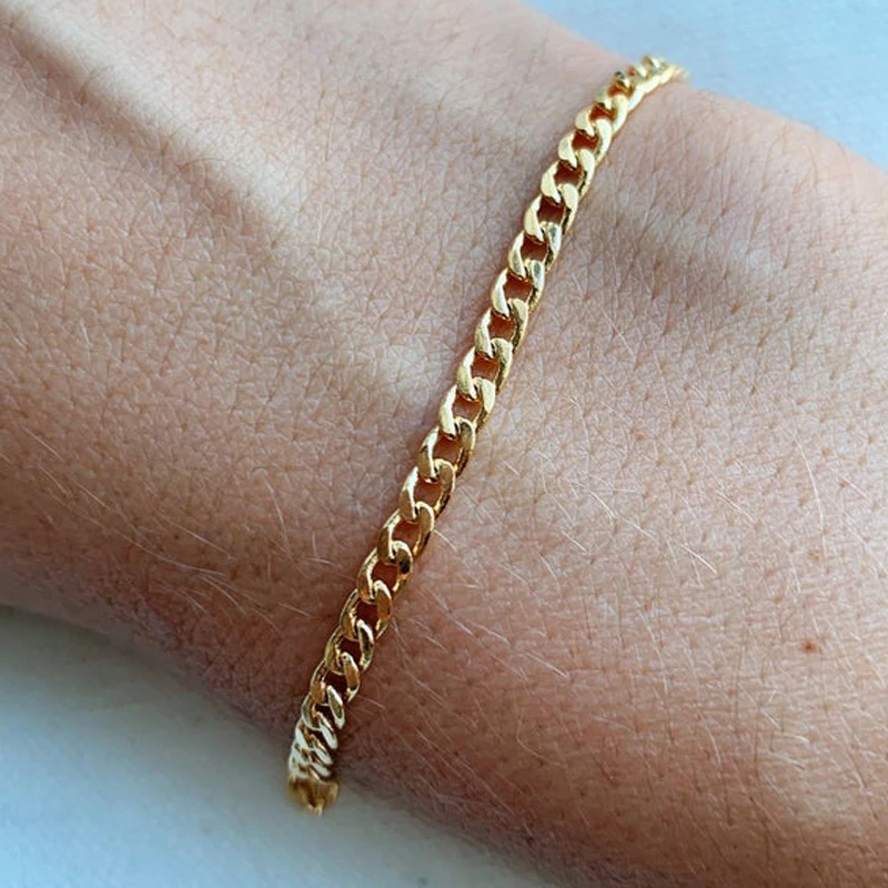 Мужской браслет золотистого и серебристого цвета из нержавеющей стали 3 6 мм 5 |