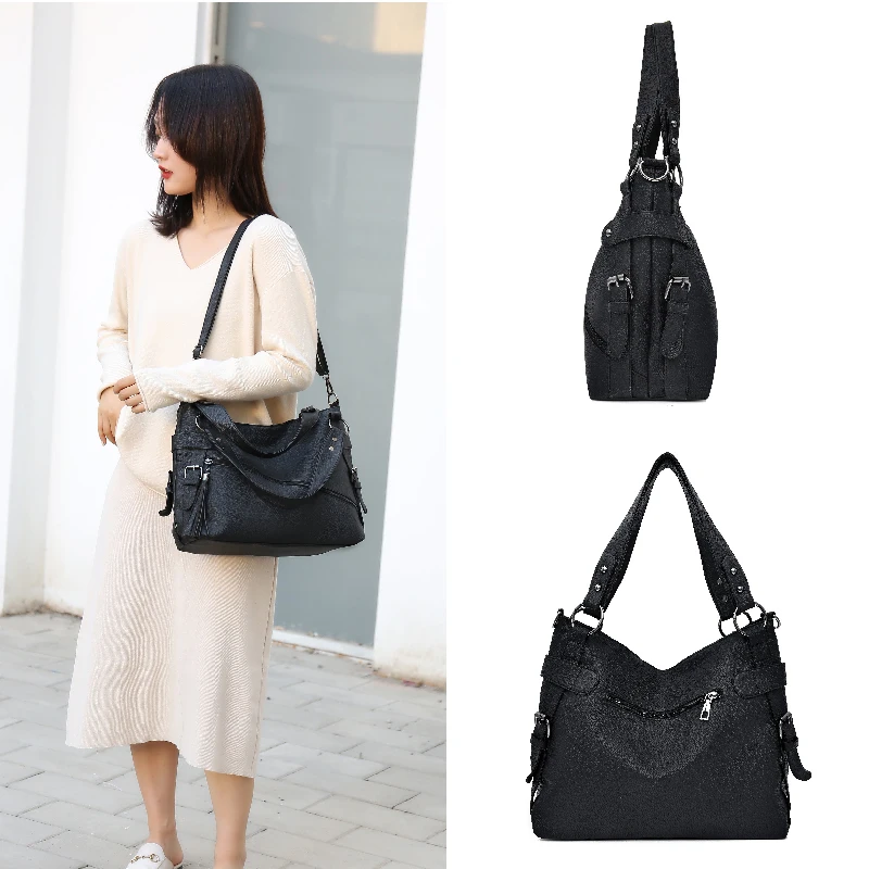 Горячая Распродажа Женская Повседневная Сумка тоут женская сумка черная большая