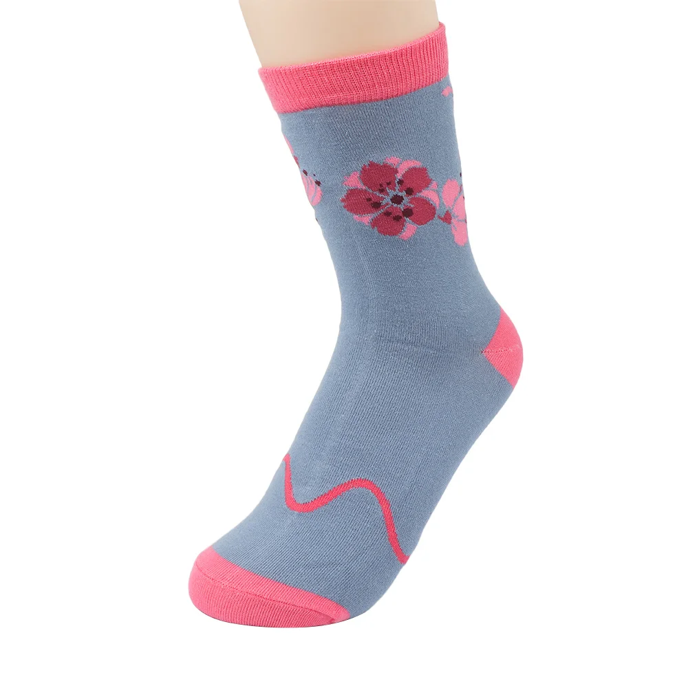 1 пара креативных женских Хлопковых Носков с цветком вишни красивые розовые
