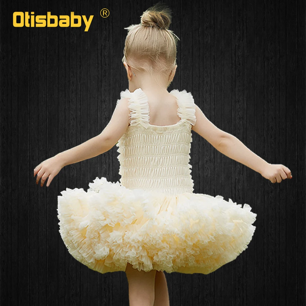 Летнее балетное платье-пачка для маленьких девочек Пышное нарядное платье От 1 до