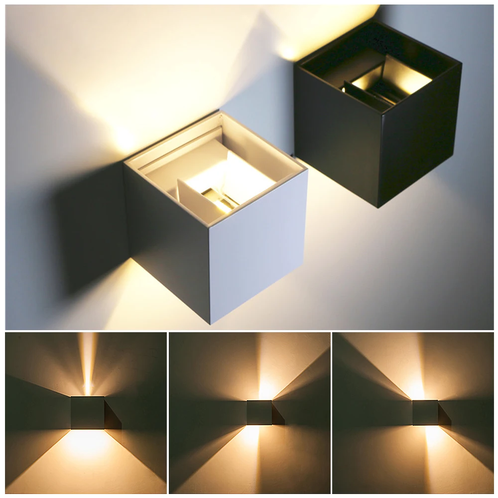 

12W LED Wall Lights Outdoor Indoor Waterproof Wall Mounted Lamp For Garden Hallway Stair Super Bright