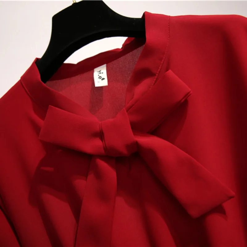 

2020 Autumn Winter New Long Sleeve Pleated High Waist Dress Women Solid Casual Bow O-Neck Slim Mid Calf Dresses Female
