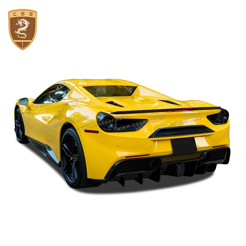 

CSSCAR Factory cheapest price high quality Dry Carbon Fiber Rear Spoiler Wing For Ferrari 488 GTB Spider OEM Added-on Style 0025