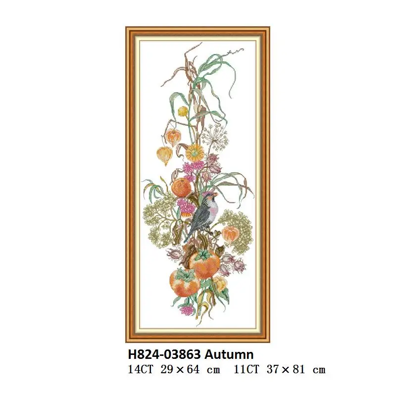 Cross Stitch H824 Joy Sunday, четыре сезона, картина, вышивка крестиком, чтобы сделать цветы, узор, сделай сам, ручная работа, набор, DMC Aida, напечатанный холст - Цвет: Cross Stitch H824