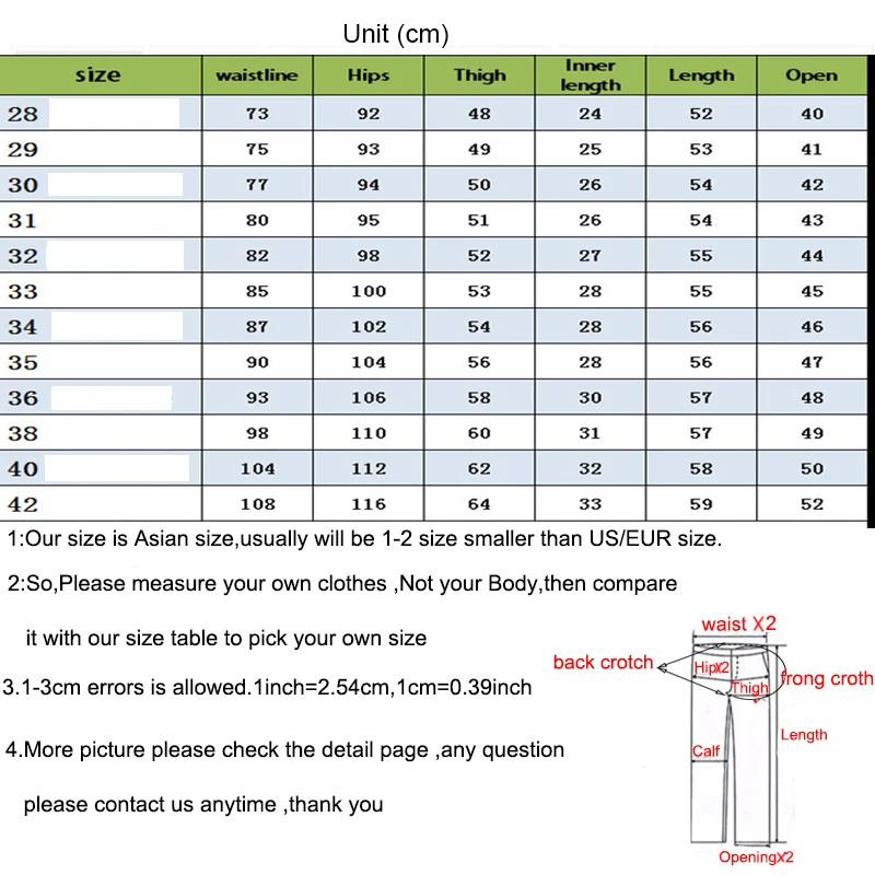 

Men casual denim jeans long design Korean style stretch slim fit new white print jeans long fashion dropship plus size 28-42