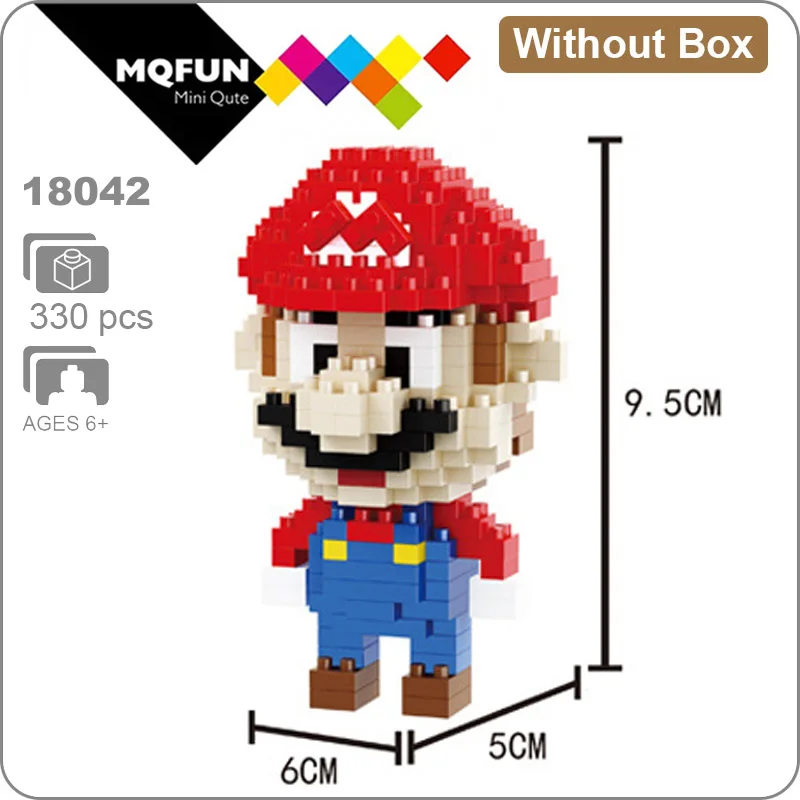 18042 Without Box Balody Magic Blocks аниме мультфильм игры Йоши Супер Марио Wario мини блоки микро DIY строительные игрушки Фигурки подарки для детей - Цвет: 18042 Without Box