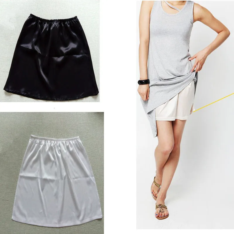 Шелковые атласы юбка-комбинация полускользящая имитирующая нижнюю юбку