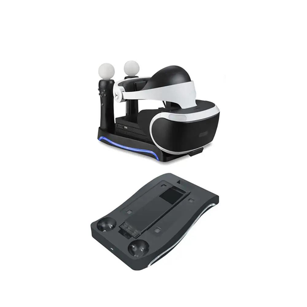 Зарядная Станция 4 в 1 для PS4 VR светодиодная Подставка зарядки Sony Playstation Move PS PSVR