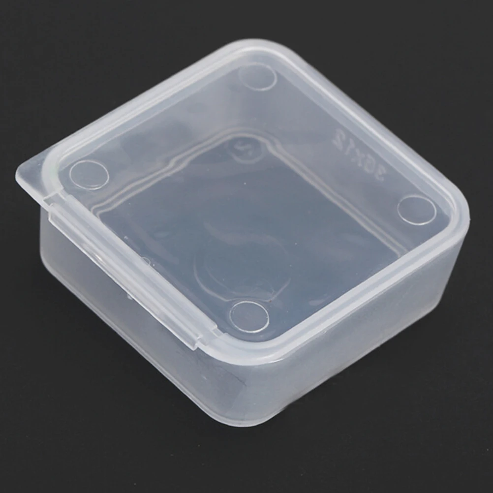 

Wholesale 5Pcs/lot Small Square Plastic Clear Transparent Collection Container Case Storage Box Coin Capsules Holders Collecting