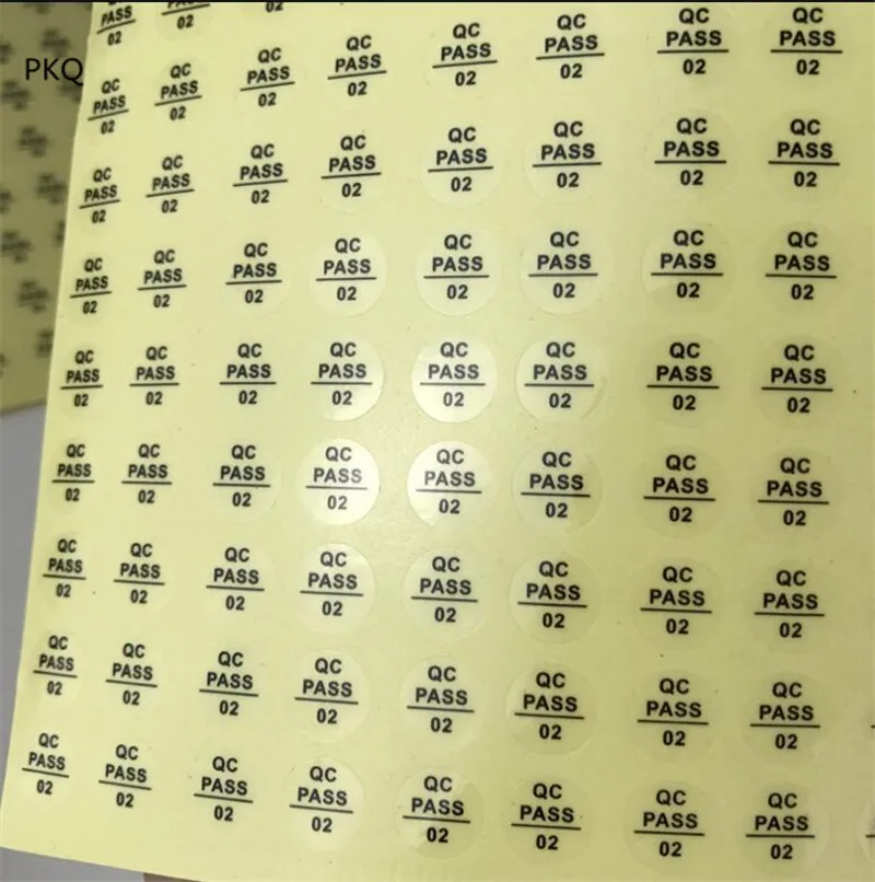 PVC Round qc passed sticker 10mm QC Sticker Label  Label Sticker Adhesive QC PASSED Laser Transparent qc Stickers