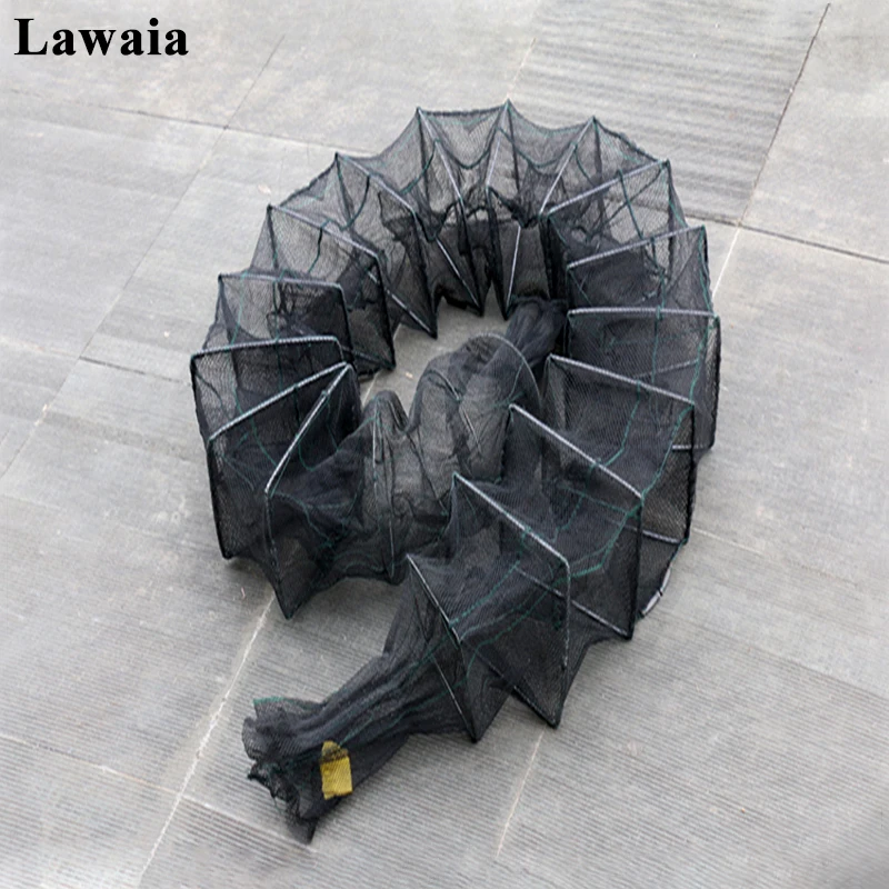 Складная Клетка Lawaia черная клетка для креветок рыболовные сети ловушка ловли