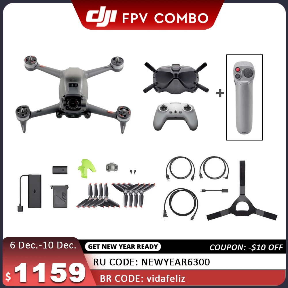 DJI FPV COMBO 4K/60fps Сверхширокий угол обзора 150 ° передача видео 10 км оригинальная