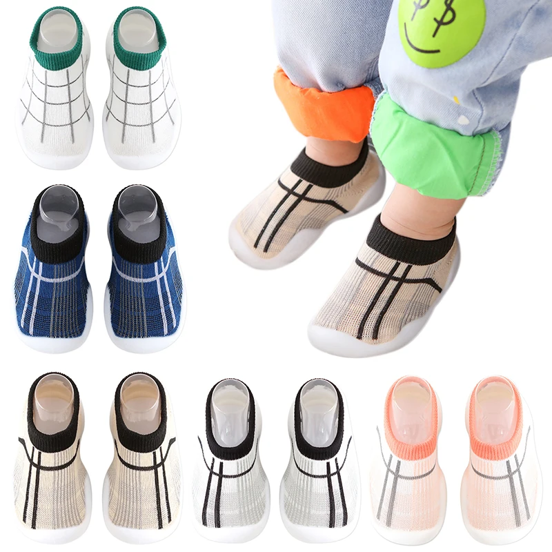 

0-4years New Baby Boy Girl Toddler Cute Cartoon Non-slip Cotton Toddler Floor Socks Baby Girl Kids Soft Rubber Sole Baby Shoes