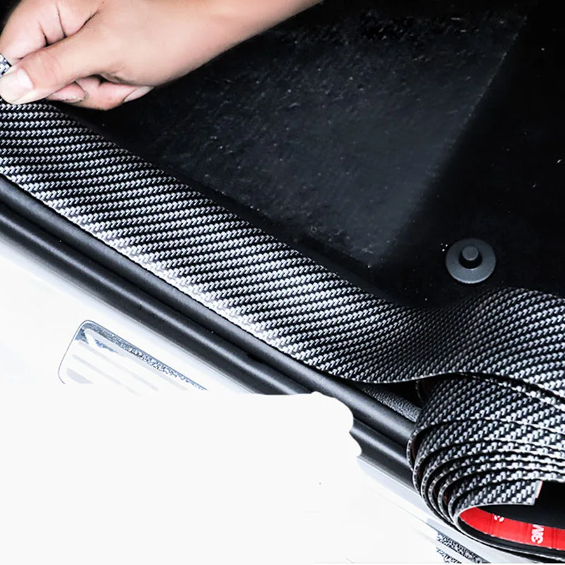 Автомобильные наклейки 5D из углеродного волокна резиновый Стайлинг протектор