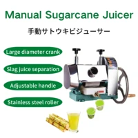 50kgh stainless steel manual sugarcane juicer machine zx 100 commercial separation slag juice cane squeezer crusher press 1pc